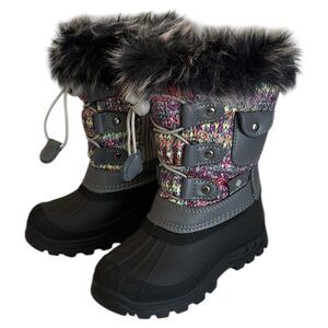 Dream Pairs Multicolor Fur-Lined Kids Boots
